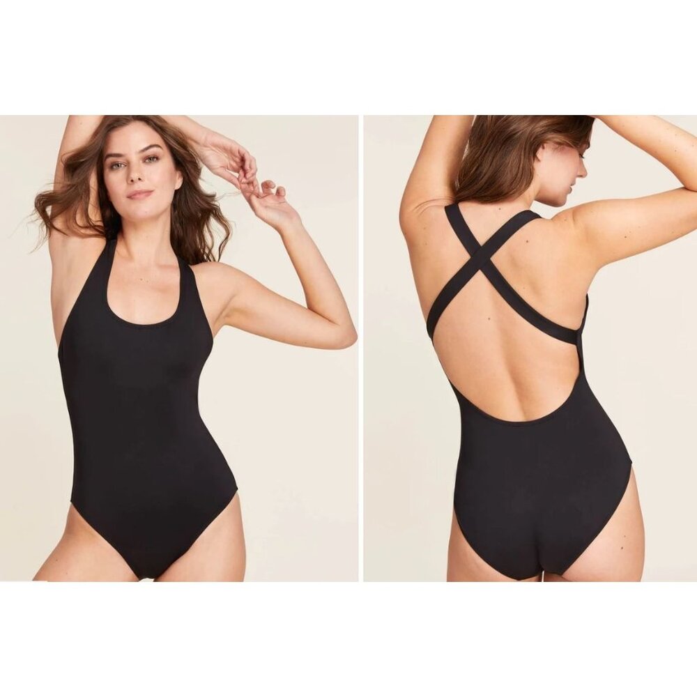 Andie Swim The Tulum Full Coverage One Piece Swimsuit Black Size L NWT